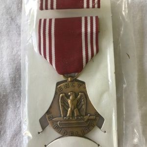 MILITARY ARMY GOOD CONDUCT MEDAL & RIBBON BAR SET